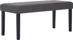 VidaXL Sitzbank 106 Cm Grau Kunstleder