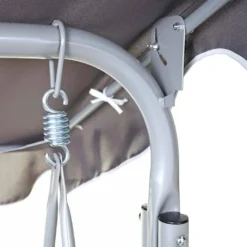 Hollywoodschaukel HWC-D61, Gartenschaukel Hängeschaukel Bank, 3-Sitzer UV 50+ Verstellbares Dach 197x185cm Dunkelgrau -Angebote Moos Traum Store 271ec6fffd3f51f79c335785a76d8b22