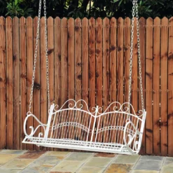 Outsunny Hängebank Schaukel Bank Gartenschaukel Mit Ketten, Metall, Weiß, 118x58x57cm 14 Outsunny Hängebank Schaukel Bank Gartenschaukel Mit Ketten, Metall, Weiß, 118x58x57cm -Angebote Moos Traum Store 27a94113622c23100896936bbe0e233a