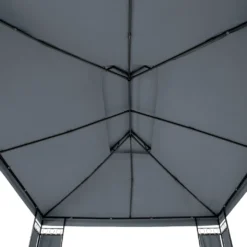 Tectake Gartenpavillon Leyla 3,9x2,9m - Anthrazit -Angebote Moos Traum Store 281fe431985ceaeb958ca276f95c587f