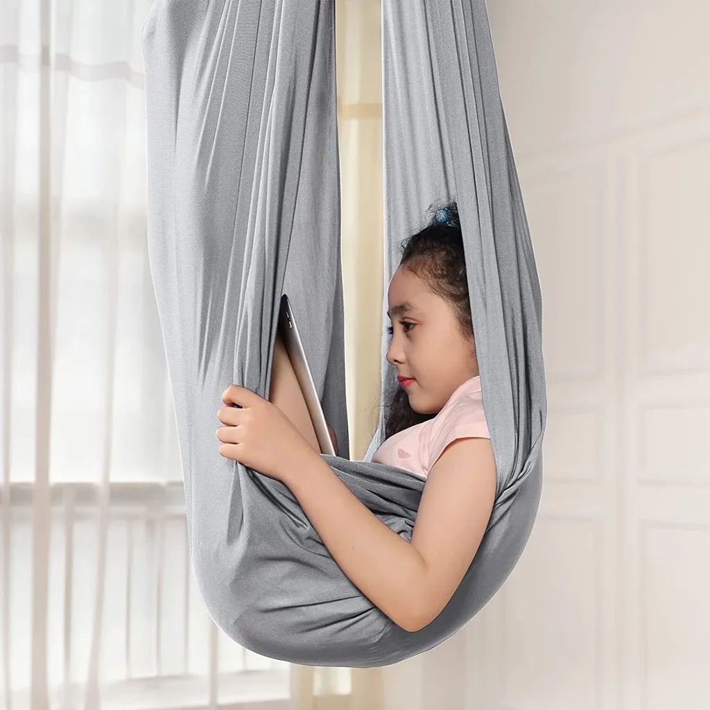 Kinderschaukel-Hängematte, Indoor-Therapieschaukel, Hüpfende Kuschel-Hängematte Für Kinder Mit ADHS, Asperger-Syndrom, Sensorische Integrationstherapie Und Autismusbehandlung 2 Kinderschaukel-Hängematte, Indoor-Therapieschaukel, Hüpfende Kuschel-Hängematte Für Kinder Mit ADHS, Asperger-Syndrom, Sensorische Integrationstherapie Und Autismusbehandlung – Bild 2
