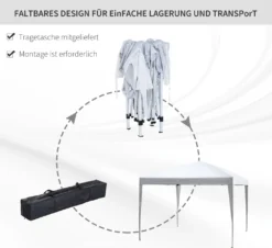 Outsunny Pavillon 2,95 X 2,95 M Pop-Up Faltpavillon Gartenpavillon Faltbar Partyzelt Gartenzelt UV-Schutz Stahl+Oxford Weiß -Angebote Moos Traum Store 294185d623290b0b3b95194ae37782e8