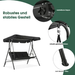 MCombo 3-Sitzer Hollywoodschaukel Gartenschaukel Gartenliege Schaukelbank 8003 -Angebote Moos Traum Store 2a58ec9e6cd4886a29370307ec790f9d