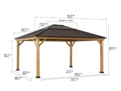 Sunjoy Gazebo ERNIR - 393cm X 452cm -Angebote Moos Traum Store 2a7891282b22de01b69b2d6f391bf843