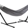 Grasekamp Hängemattenset Relax Bis Auf 330 Cm Verstellbar Mit XL Hängematte Grau 210 X 140 Cm