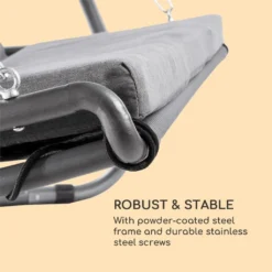 Blumfeldt Garden Grove Gartenliege - Schwingliege Swing Bed, Pulverbeschichteter Stahlrahmen, Liegefläche Mit Abziehbarem Und Waschbarem Bezug, 6 Cm Hohe Polsterung, Grau -Angebote Moos Traum Store 2b4bb25143b82bb61d9bf01b18b4c914