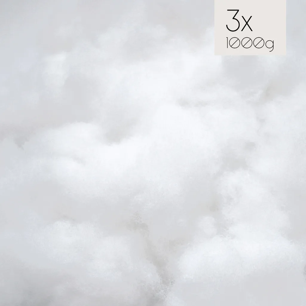 Power Füll Füllwatte 3kg 3X 1KG 3KG Antiallergisch Waschbar 95°C Hochflauschig Kissenfüllung Bastelwatte Füllmaterial Stopfmaterial 2 Power Füll Füllwatte 3kg 3X 1KG 3KG Antiallergisch Waschbar 95°C Hochflauschig Kissenfüllung Bastelwatte Füllmaterial Stopfmaterial – Bild 2