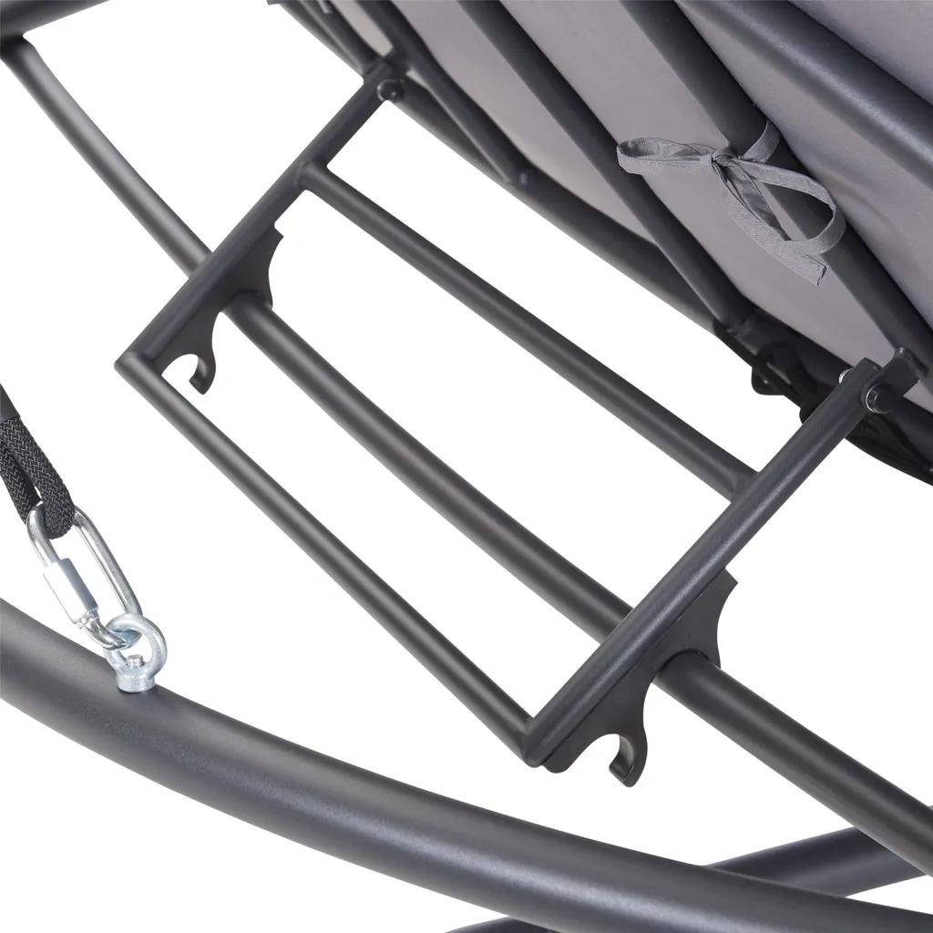 LECO Doppelschwingliege, Grau, Stahl/Textilene, 209 X 209 X 205 Cm 12 LECO Doppelschwingliege, Grau, Stahl/Textilene, 209 X 209 X 205 Cm – Bild 12