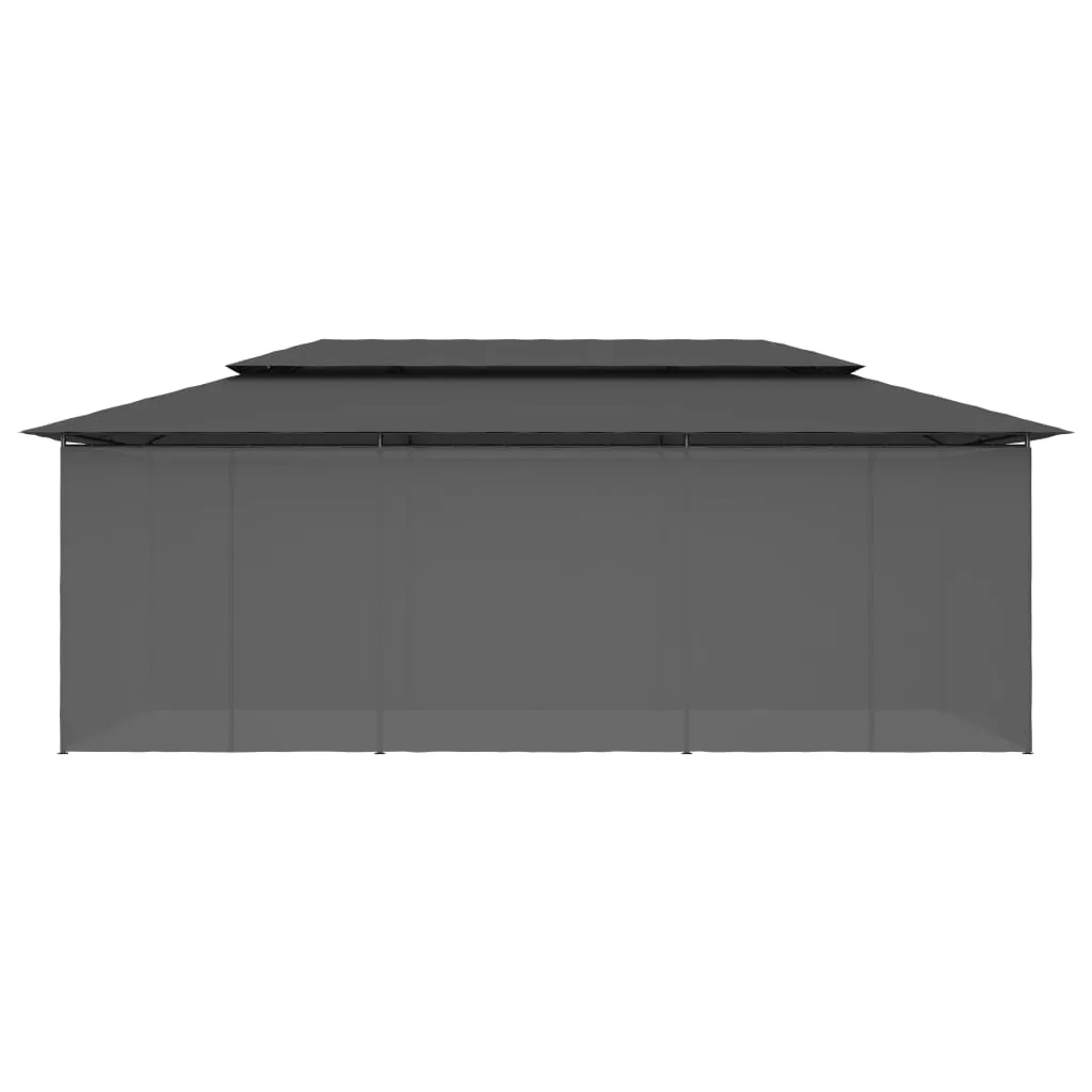 VidaXL Pavillon Mit Vorhängen 600x298x270 Cm Anthrazit 6 VidaXL Pavillon Mit Vorhängen 600x298x270 Cm Anthrazit – Bild 6