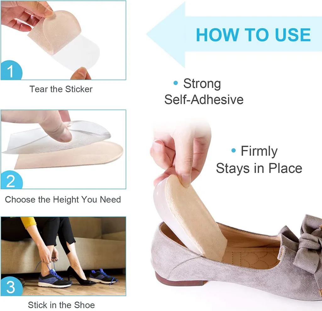 Gel-Fersenstützen Bei Plantarfasziitis, 4-lagige Ferseneinsätze, Fersenkissen, Fersenkissen, Verstellbare Fersenerhöhung Für Beinlängendifferenzen - 1 Paar 8 Gel-Fersenstützen Bei Plantarfasziitis, 4-lagige Ferseneinsätze, Fersenkissen, Fersenkissen, Verstellbare Fersenerhöhung Für Beinlängendifferenzen - 1 Paar – Bild 8