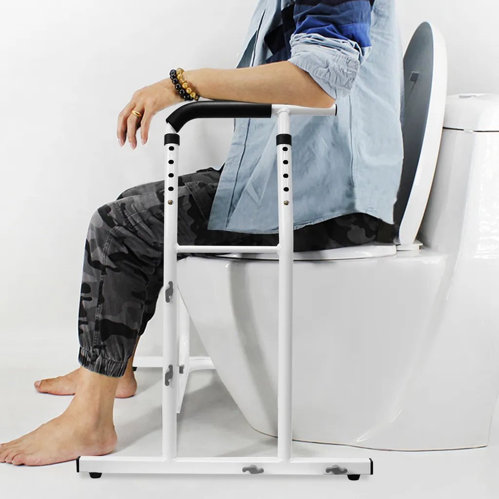 LARS360 Mobile Aufstehhilfe Toiletten Höhenverstellbar Mit Ablagekorb - Toiletten Stützgestell Haltegriff Höhenverstellbar Für Bad, Belastbar Bis 200 Kg 4 LARS360 Mobile Aufstehhilfe Toiletten Höhenverstellbar Mit Ablagekorb - Toiletten Stützgestell Haltegriff Höhenverstellbar Für Bad, Belastbar Bis 200 Kg – Bild 4