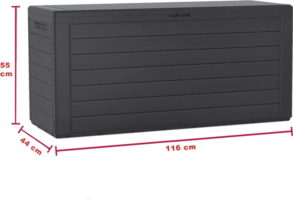 Kreher Kissenbox "Woodebox" In Anthrazit 280 Liter 2 Kreher Kissenbox "Woodebox" In Anthrazit 280 Liter – Bild 2