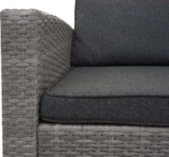 Poly-Rattan-Garnitur MCW-A29, Gartengarnitur Sitzgruppe Lounge-Esstisch-Set Sofa Grau, Kissen Grau + Bank -Angebote Moos Traum Store 2f5c71dbbff103c730c2fc2ed083ab30