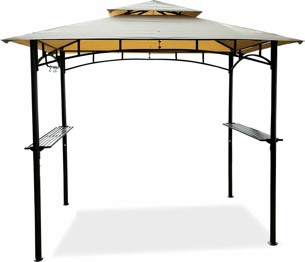 Grasekamp Grillpavillon BBQ 1,5x2,4m Inkl. Flammschutzdach Sand 1 Grasekamp Grillpavillon BBQ 1,5x2,4m Inkl. Flammschutzdach Sand