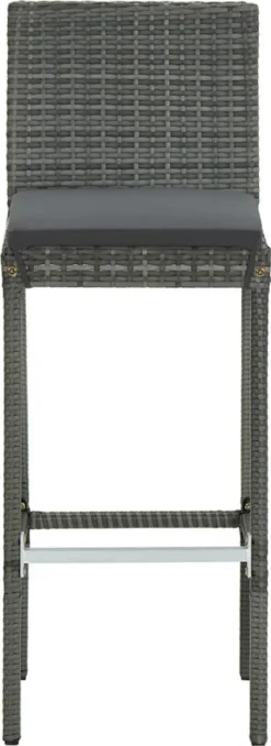 VidaXL Garten-Barhocker Mit Kissen 2 Stk. Grau Poly Rattan -Angebote Moos Traum Store 30b04f1867e8ca628e15694fe5af8e8c