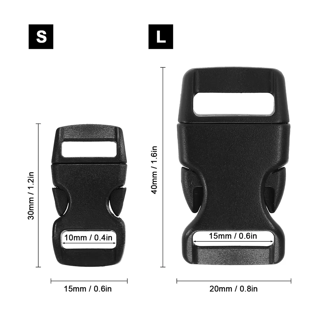 Lixada 20 PCS Contoured Side Release Schnallen Fš¹r Paracord Bracelet Pet Collar Rucksack 7 Lixada 20 PCS Contoured Side Release Schnallen Fš¹r Paracord Bracelet Pet Collar Rucksack – Bild 7