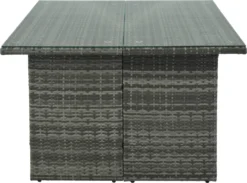 Merax Gartenlounge-Set Polyrattan Lounge Für 9 Personen, 5er Ecksofa, 1xTisch Mit Glas, 4x Hocker Mit Kissen, Gartenmöbel Set Balkonset, Grau -Angebote Moos Traum Store 3134b95d5e3f733babaa0e8ad6ffea22