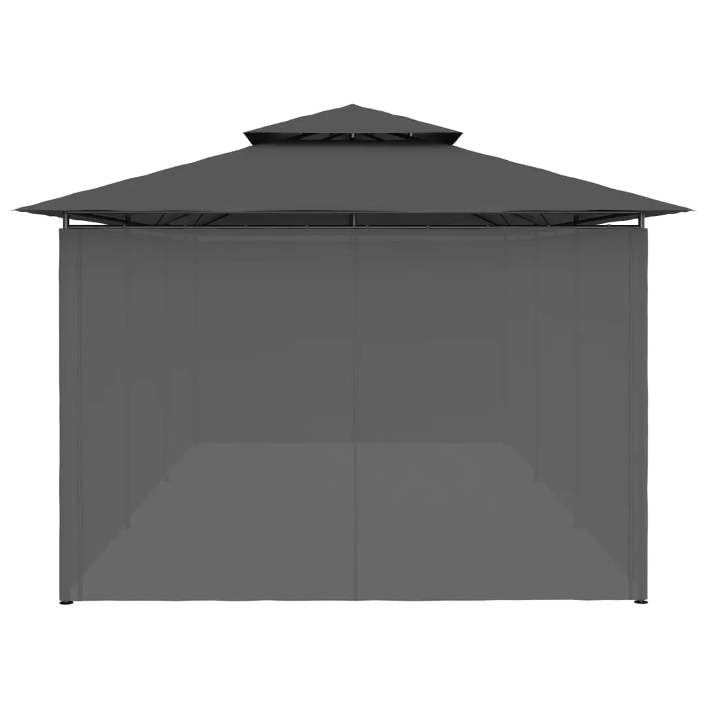 VidaXL Pavillon Mit Vorhängen 600x298x270 Cm Anthrazit 7 VidaXL Pavillon Mit Vorhängen 600x298x270 Cm Anthrazit – Bild 7