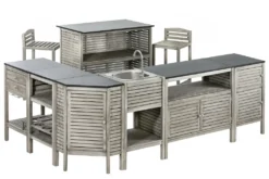 Dehner Doppelschrank Southhampton, 90 X 100 X 50 Cm, FSC® Akazienholz/Granit, Hellgrau -Angebote Moos Traum Store 325a4b3448c6aa06aadde1d9165f1d8f