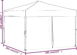 VidaXL Partyzelt Faltbar Mit Seitenwänden Weiß 3x3 M -Angebote Moos Traum Store 32773790abd6d57a1351d6127d39ca48