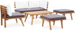 VidaXL 6-tlg. Garten-Lounge-Set Massivholz Akazie -Angebote Moos Traum Store 33a820b7b1e9ec303dd98af51c10b0ef