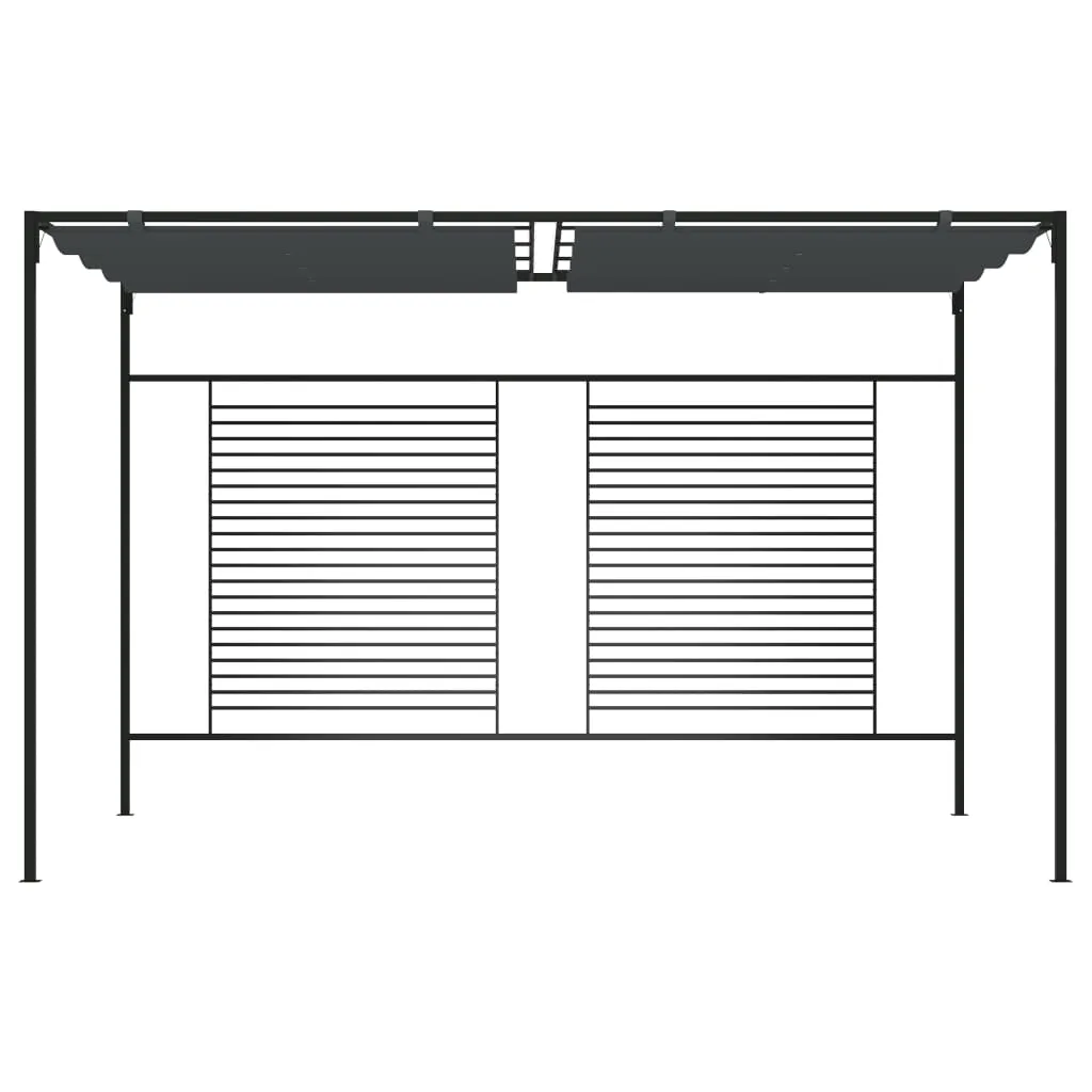 VidaXL Pavillon Mit Ausziehbarem Dach 4x3x2,3 M Anthrazit 180 G/m² 2 VidaXL Pavillon Mit Ausziehbarem Dach 4x3x2,3 M Anthrazit 180 G/m² – Bild 2
