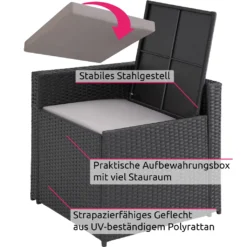 Tectake Rattan Lounge Verona - Schwarz -Angebote Moos Traum Store 34c9c8bc2988be25b6c1c02ee07eb6d4