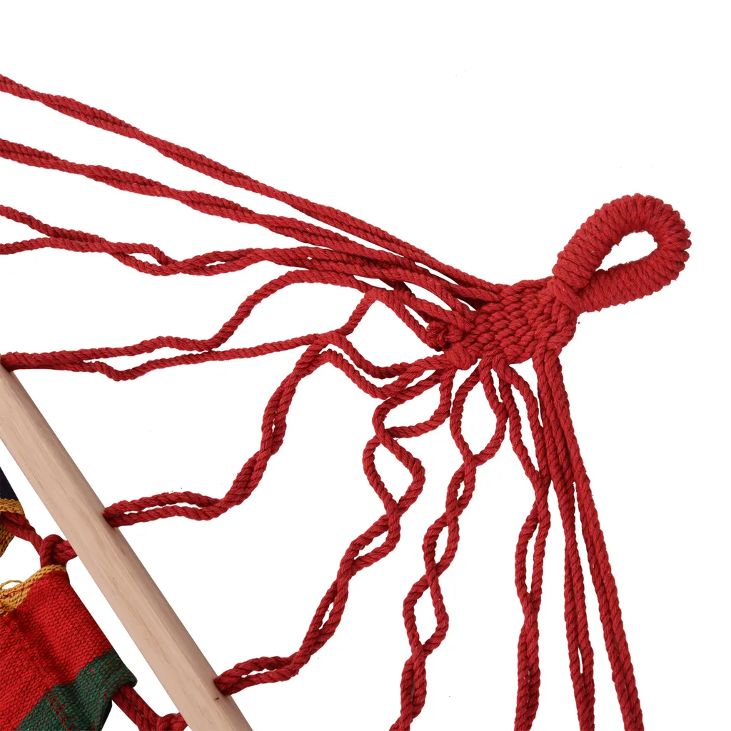 Outsunny Stabhängematte Hängematte Wetterfest UV-beständig 2 X 1 M Bis 120 Kg Baumwoll-Polyester-Mischung Bunt 5 Outsunny Stabhängematte Hängematte Wetterfest UV-beständig 2 X 1 M Bis 120 Kg Baumwoll-Polyester-Mischung Bunt – Bild 5