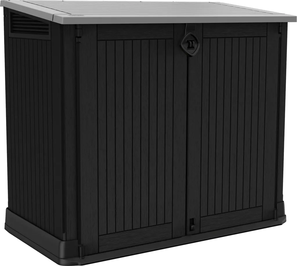 Keter Universalbox Store It Out MIDI Woodland, Ca. H 110 X B 132 X T 74 Cm, Farbe: Schwarz 2 Keter Universalbox Store It Out MIDI Woodland, Ca. H 110 X B 132 X T 74 Cm, Farbe: Schwarz – Bild 2