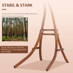 Outsunny Hängestuhlgestell Aus Lärchenholz Hängesesselgestell Hängestuhl Ständer Max. 120 Kg Freistehend Outdoor Indoor Natur 127 X 162 X 211 Cm 13 Outsunny Hängestuhlgestell Aus Lärchenholz Hängesesselgestell Hängestuhl Ständer Max. 120 Kg Freistehend Outdoor Indoor Natur 127 X 162 X 211 Cm -Angebote Moos Traum Store 375db023e960b1b36e65cff02a0f8892