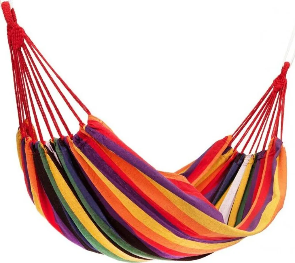 MODERN HOME Hängematte Doppelhängematte Für 1-2 Personen Outdoor Baumwolle Tragbar Garten Camping Hängematte Belastbarkeit 150kg Rainbow Geeignet Für Reise XXL GW-906 3 MODERN HOME Hängematte Doppelhängematte Für 1-2 Personen Outdoor Baumwolle Tragbar Garten Camping Hängematte Belastbarkeit 150kg Rainbow Geeignet Für Reise XXL GW-906 – Bild 3