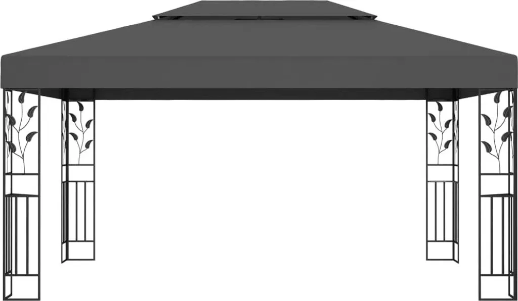 VidaXL Pavillon Mit Doppeldach 3x4 M Anthrazit 2 VidaXL Pavillon Mit Doppeldach 3x4 M Anthrazit – Bild 2