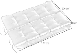 Outsunny Auflagen-Set Für Hollywoodschaukel 170 Cm Stuhlkissen Schaukelauflage Sitzkissen Gartenschaukel Gartenpolster Rückenkissen Seitenkissen Dunkelgrau -Angebote Moos Traum Store 39c5baff18f8878c07b2f277ca7d1cbd