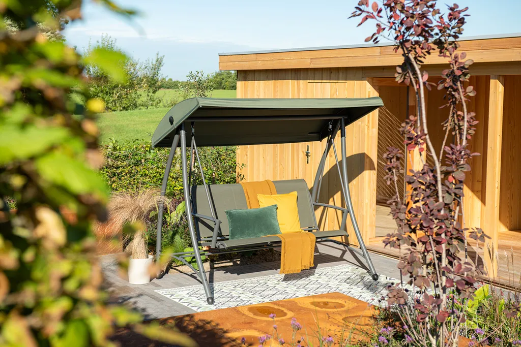 Garden Impressions Rubens Hollywoodschaukel 3-Sitzer Moosgrün 5 Garden Impressions Rubens Hollywoodschaukel 3-Sitzer Moosgrün – Bild 5