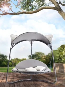 LECO Doppelschwingliege, Grau, Stahl/Textilene, 209 X 209 X 205 Cm 17 LECO Doppelschwingliege, Grau, Stahl/Textilene, 209 X 209 X 205 Cm -Angebote Moos Traum Store 3ccc9d73405d11c39ea6b83393b872aa