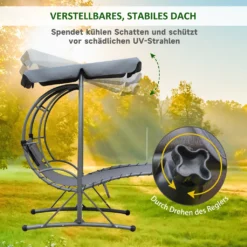 Outsunny Schwebeliege Schwingliege Hollywoodschaukel Doppelliege Mit Dach Metall Grau -Angebote Moos Traum Store 3d4d9aef558fe7b86d0cd4d5f262961e