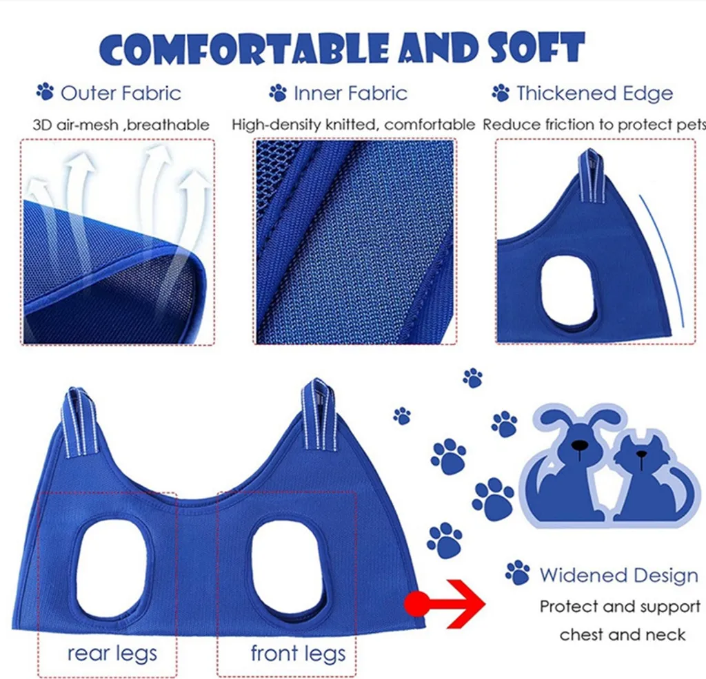 Hundepflege Hängematte Zum Nagelschneiden, Badetasche, Hängematten Helfer, Rückhaltetasche Für Katze, Hund, Rot(XS) 7 Hundepflege Hängematte Zum Nagelschneiden, Badetasche, Hängematten Helfer, Rückhaltetasche Für Katze, Hund, Rot(XS) – Bild 7