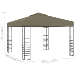 VidaXL Gartenzelt 3x3 M Taupe 180 G/m² -Angebote Moos Traum Store 3ebef2fb90580e67a90866cc9ffda6f4