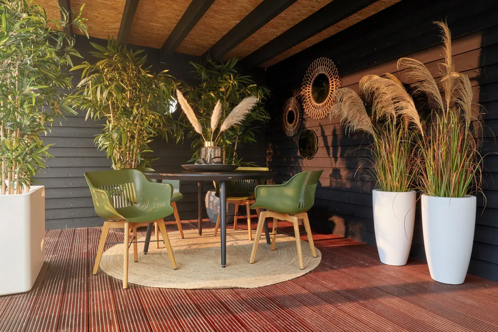 Hartman Outdoor 2er Set Gartenstühle Jill Wood Natur/Dunkelgrün 6 Hartman Outdoor 2er Set Gartenstühle Jill Wood Natur/Dunkelgrün – Bild 6