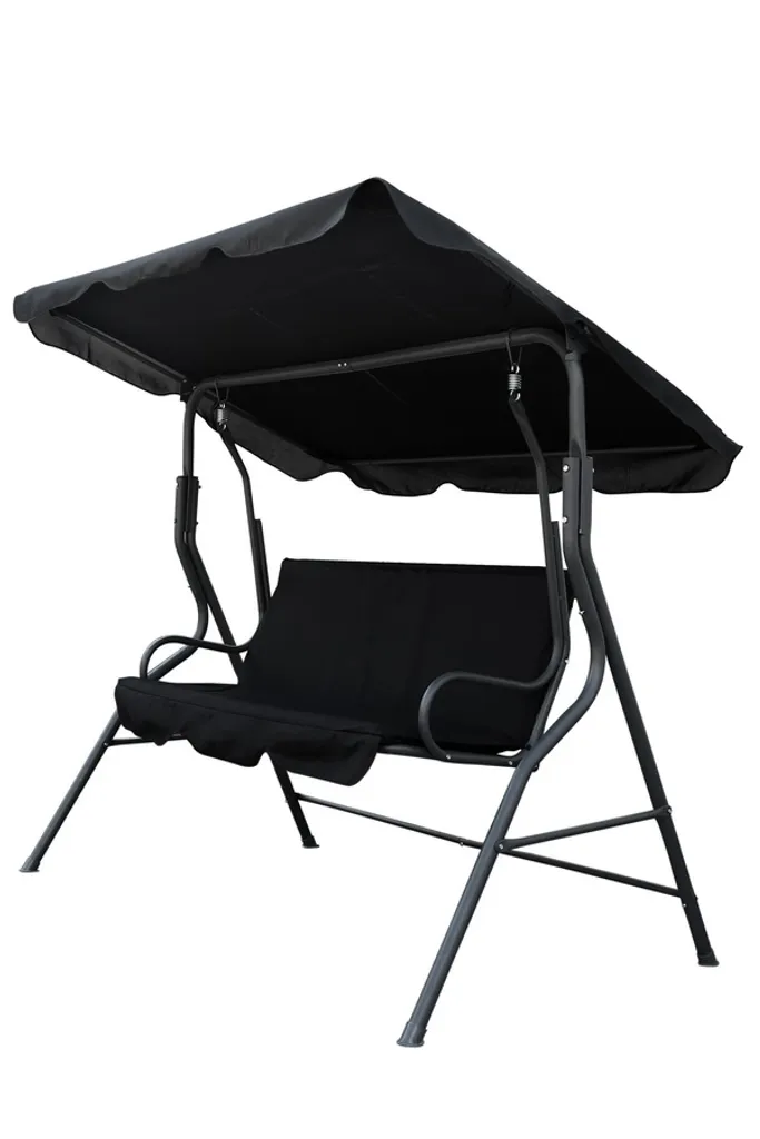 Linder Exclusiv 3-Sitzer Hollywoodschaukeln Gartenschaukel Mit Sonnendach Schaukelbank Gartenliege Schwarz 1 Linder Exclusiv 3-Sitzer Hollywoodschaukeln Gartenschaukel Mit Sonnendach Schaukelbank Gartenliege Schwarz