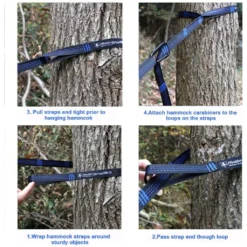 Hängematte Befestigung, Schaukel Befestigung Baum Aufhängeset, 2,8Meter X 2,5cm Max 500kg, 14 Schlaufen, 2 Karabiner, Für Camping Wandern Outdoor Reise -Angebote Moos Traum Store 40bd488fdb931744f614e4c6610fbcfa