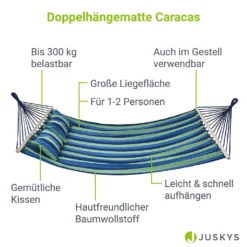 Juskys Hängematte Caracas 230 X 150 Cm In Grün-Blau – Doppelhängematte Aus Baumwolle Für 2 Personen Mit Kissen – Outdoor-Hängematte Bis 300 Kg 18 Juskys Hängematte Caracas 230 X 150 Cm In Grün-Blau – Doppelhängematte Aus Baumwolle Für 2 Personen Mit Kissen – Outdoor-Hängematte Bis 300 Kg -Angebote Moos Traum Store 410c096f2be228eb3eb2b906725dc4f0