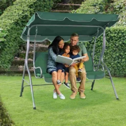 Juskys Hollywoodschaukel 3-Sitzer Mit Dach & Sitzauflage – Gartenschaukel 200 Kg Belastbar – Schaukelbank Für Garten & Terrasse - Grün 19 Juskys Hollywoodschaukel 3-Sitzer Mit Dach & Sitzauflage – Gartenschaukel 200 Kg Belastbar – Schaukelbank Für Garten & Terrasse - Grün -Angebote Moos Traum Store 412fff1378eb4cacd2d7c5a3d6aa7551