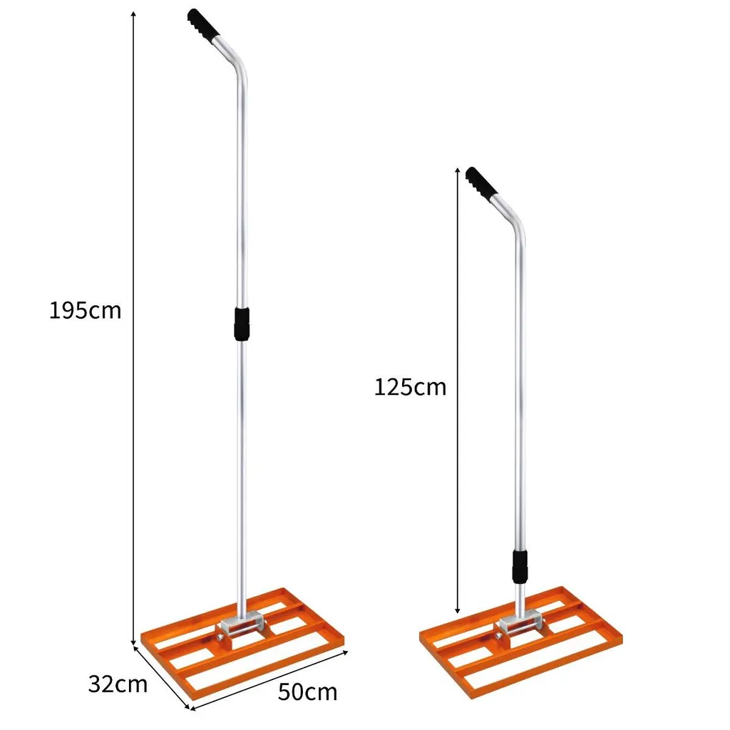 Rasenrakel 50cm Levelingrake Rasen Rakel Rake Stahl Orange 1.9m Flächenebener 1 Rasenrakel 50cm Levelingrake Rasen Rakel Rake Stahl Orange 1.9m Flächenebener