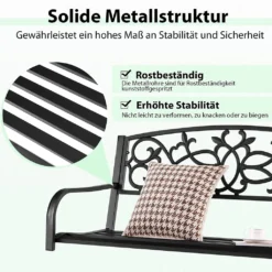 COSTWAY Schaukelbank Metall, 2-Sitzer Gartenschaukel Zum Aufhängen, Bis 200 Kg Belastbar, Hängebank Für Garten, Hof, Veranda - 128 Cm (Ohne Gestell) -Angebote Moos Traum Store 449c80702b23b351f888e71242c20f3e