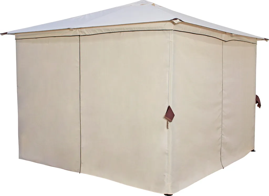 Pavillon VENEZIA 3x3 Meter, Stahl Schwarz, Plane PVC-beschichtet écru, Mit Seitenplanen 3 Pavillon VENEZIA 3x3 Meter, Stahl Schwarz, Plane PVC-beschichtet écru, Mit Seitenplanen – Bild 3