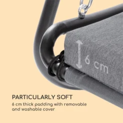 Blumfeldt Garden Grove Gartenliege - Schwingliege Swing Bed, Pulverbeschichteter Stahlrahmen, Liegefläche Mit Abziehbarem Und Waschbarem Bezug, 6 Cm Hohe Polsterung, Grau -Angebote Moos Traum Store 454c27a44f1813109906422d4ffa5146