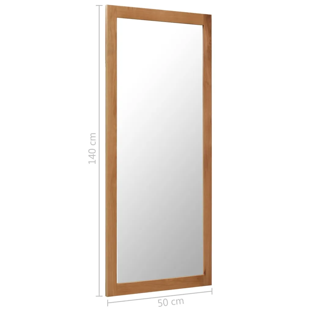 VidaXL Spiegel 50x140 Cm Eiche Massivholz 6 VidaXL Spiegel 50x140 Cm Eiche Massivholz – Bild 6