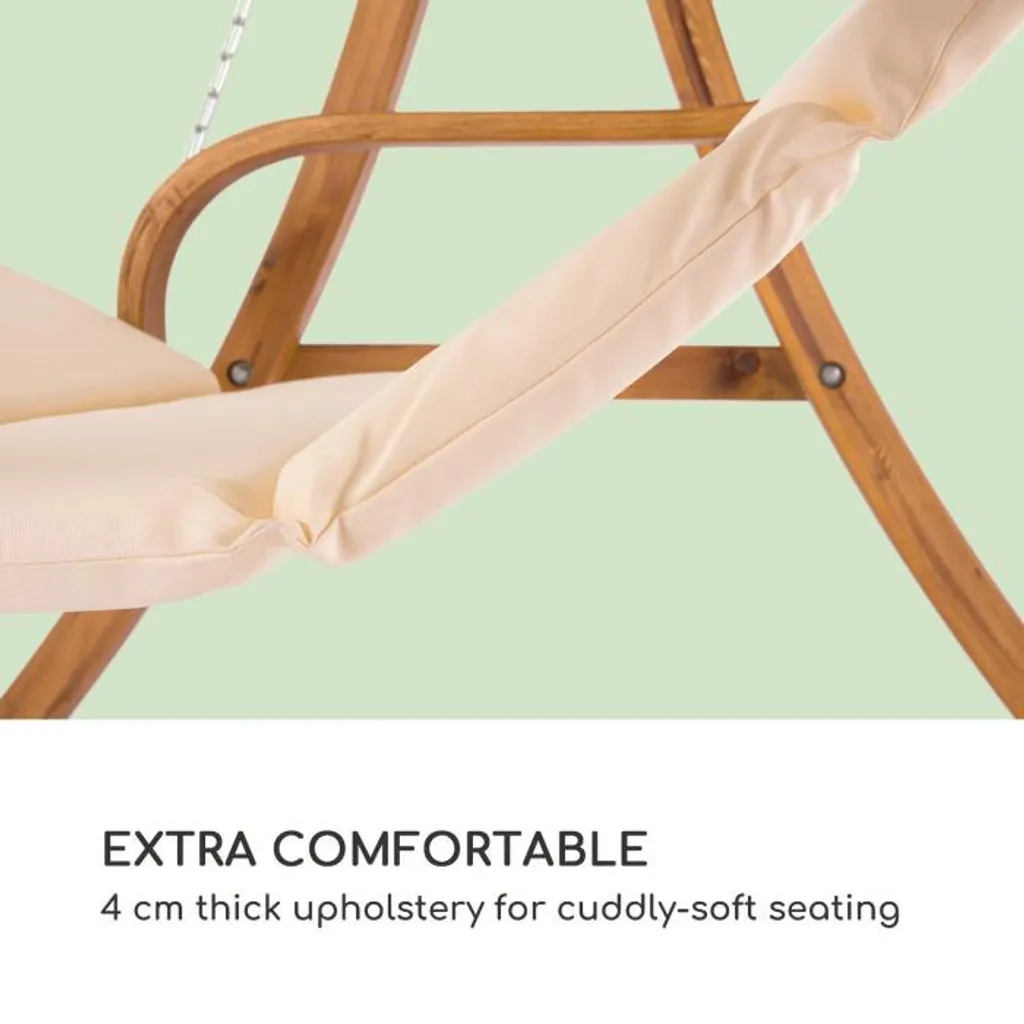 Maui Hollywoodschaukel 110 Cm 2-Sitzer Sonnensegel Polyester Lärche 5 Maui Hollywoodschaukel 110 Cm 2-Sitzer Sonnensegel Polyester Lärche – Bild 5