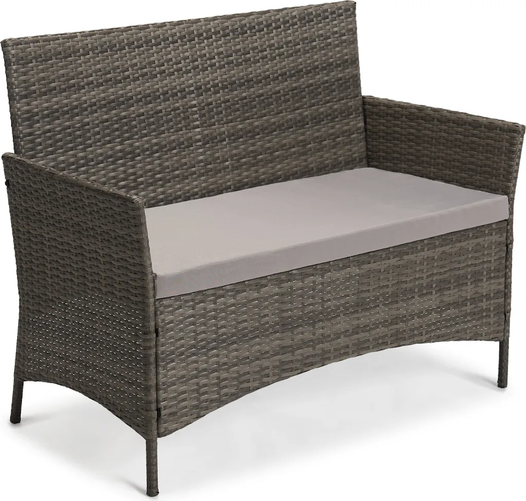 SVITA Brooklyn Polyrattan Sitzgruppe Lounge Gartenmöbel Set Grau Abdeckplane 5 SVITA Brooklyn Polyrattan Sitzgruppe Lounge Gartenmöbel Set Grau Abdeckplane – Bild 5